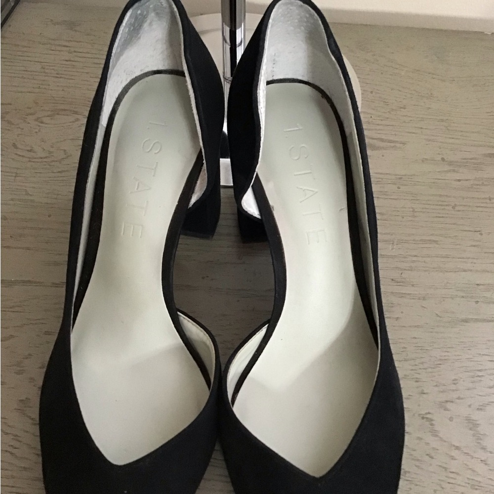 1. State Women's Black Suede  Block Heels